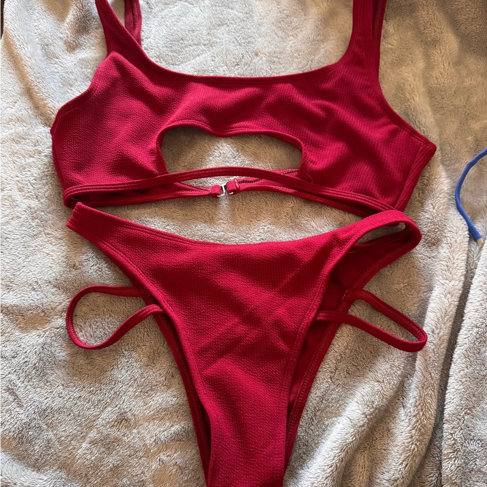 HAUTE SHORE Red Bikini Set